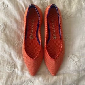 Rothy’s “The Point” in Persimmon size 10